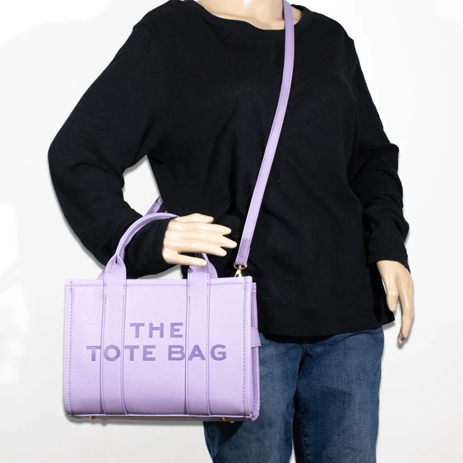 2pc Leather Tote Bag with Wallet